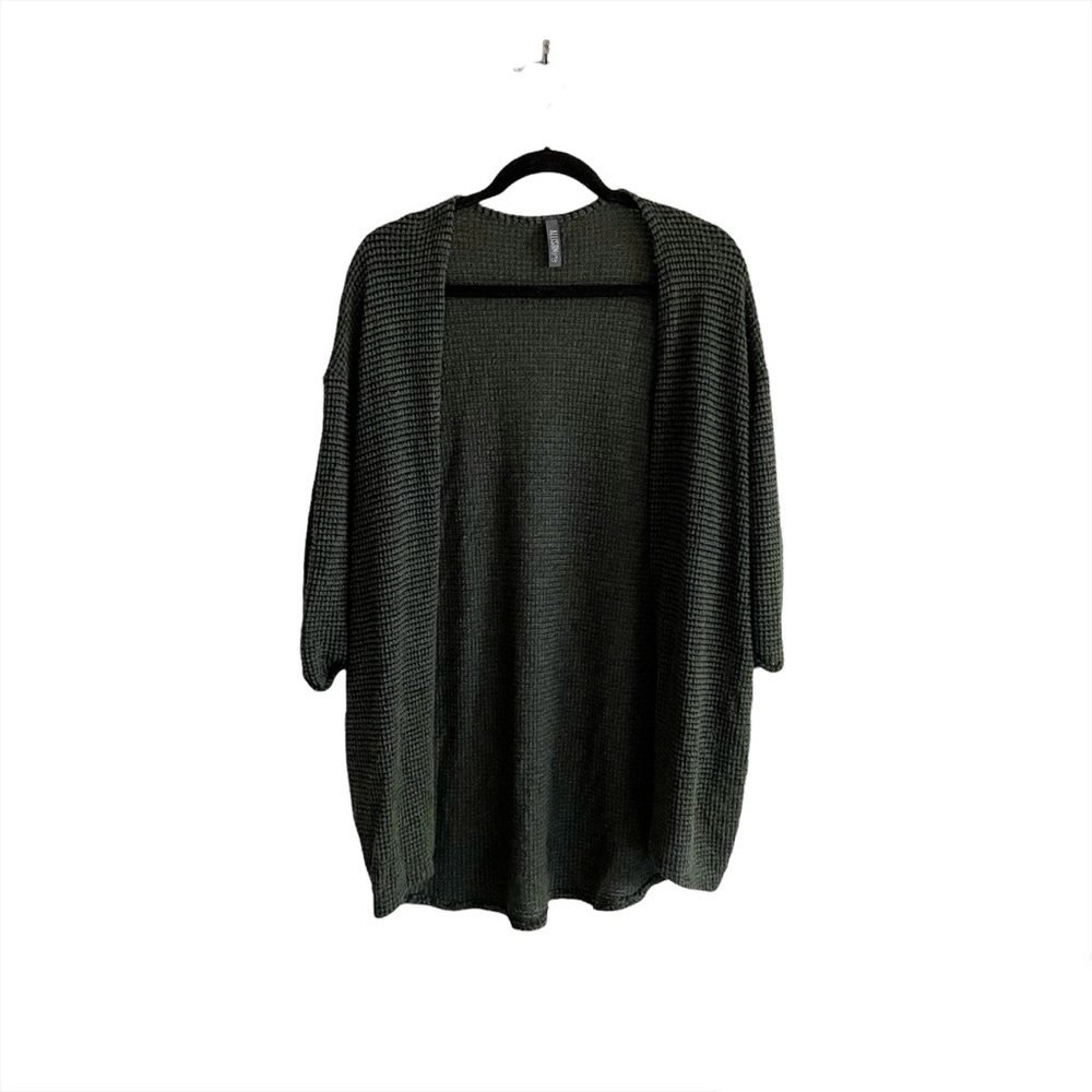 Allison Joy Waffle Knit Lightweight Cardigan Sweater Size Small Business Casual
